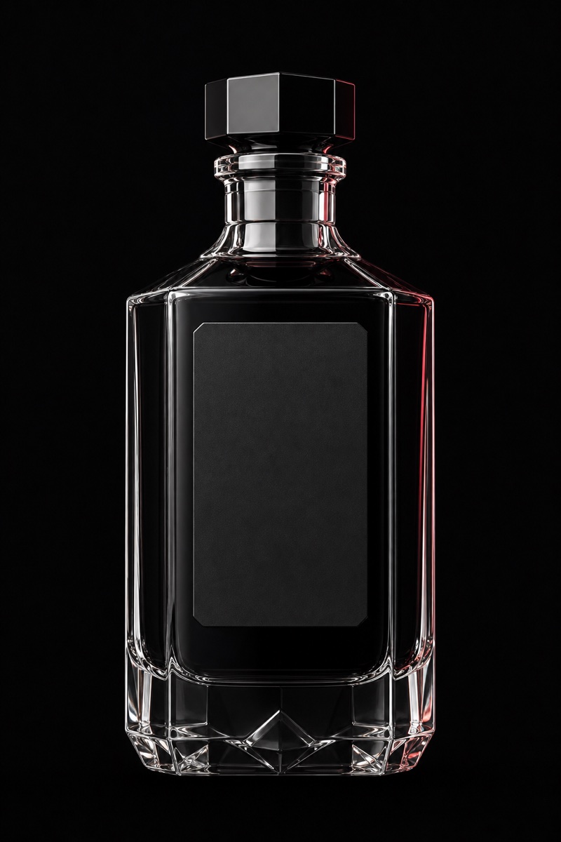 Modern premium spirits bottle
