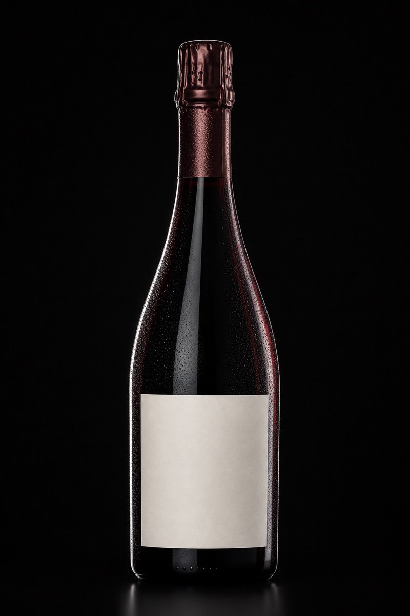 Modern sparkling-wine bottle