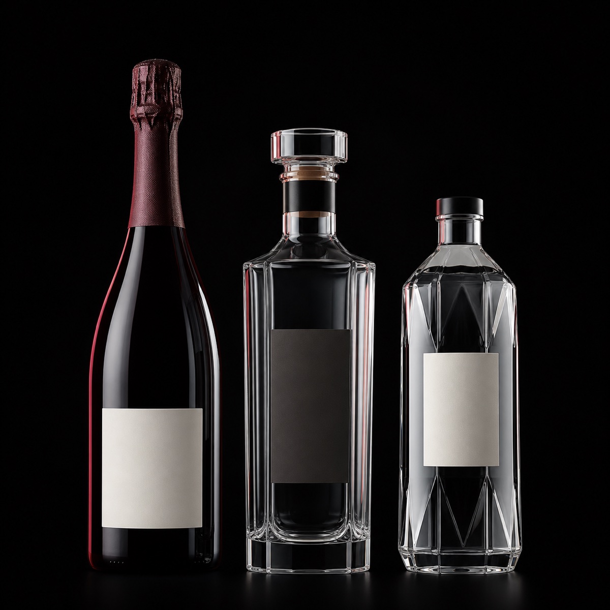 Wine, spirits and non-alcoholic beverage bottles